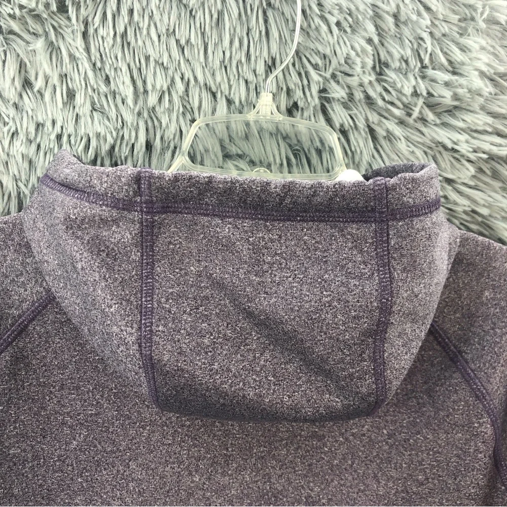 Nike Sweatshirt Womens Large Distressed Spellout Purple Kangaroo Pocket Hoodie